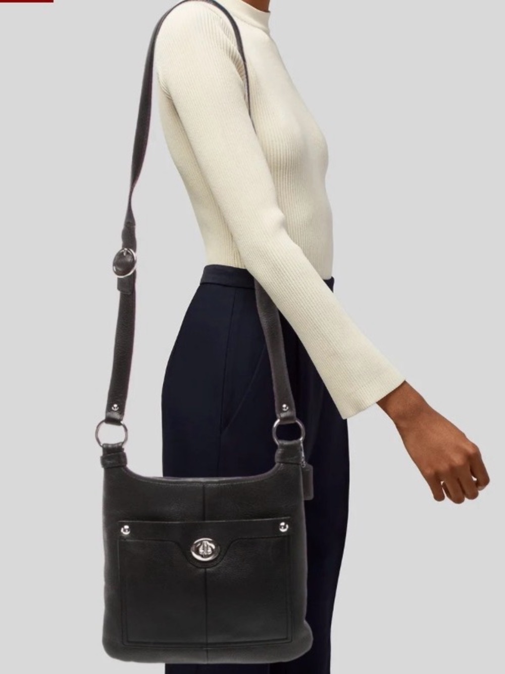 Coach black Penelope crossbody with pebbled leather